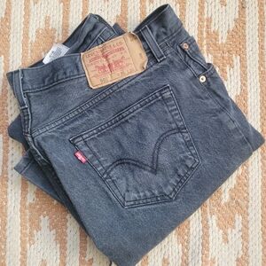 Levi's Black Men's 501 Classic Straight Jeans